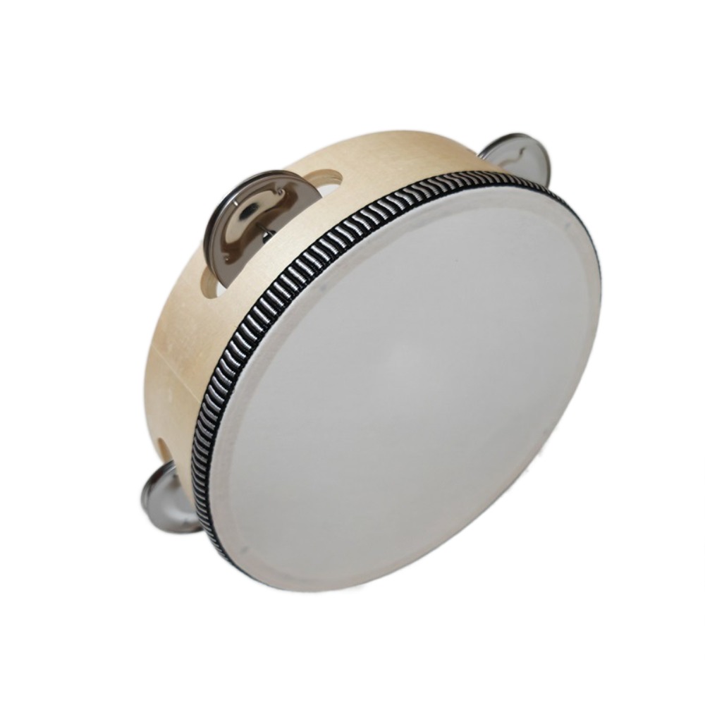 Musical Instrument Tambourine - 4/6/8/10 Inch Hand Held Drum Wooden