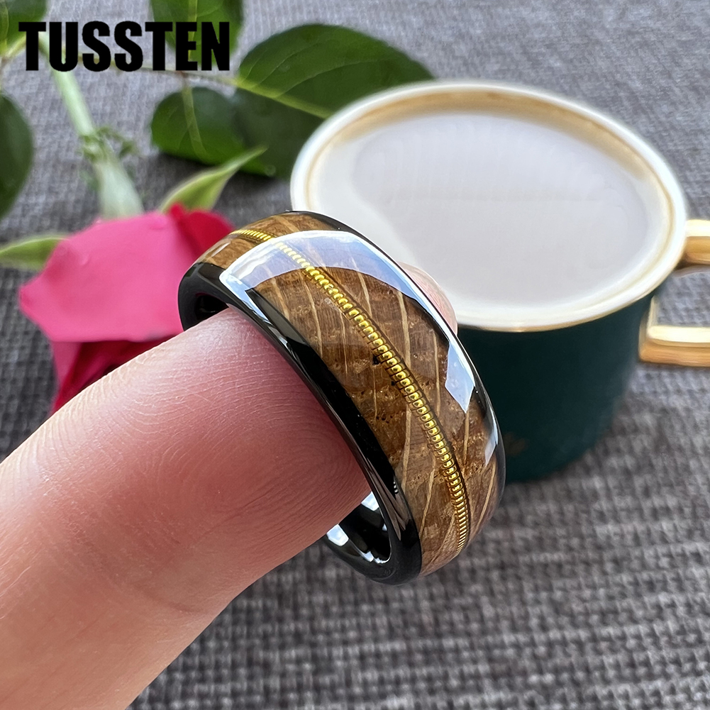 TUSSTEN 8mm Men Women Tungsten - Musical Instrument Logo review and price