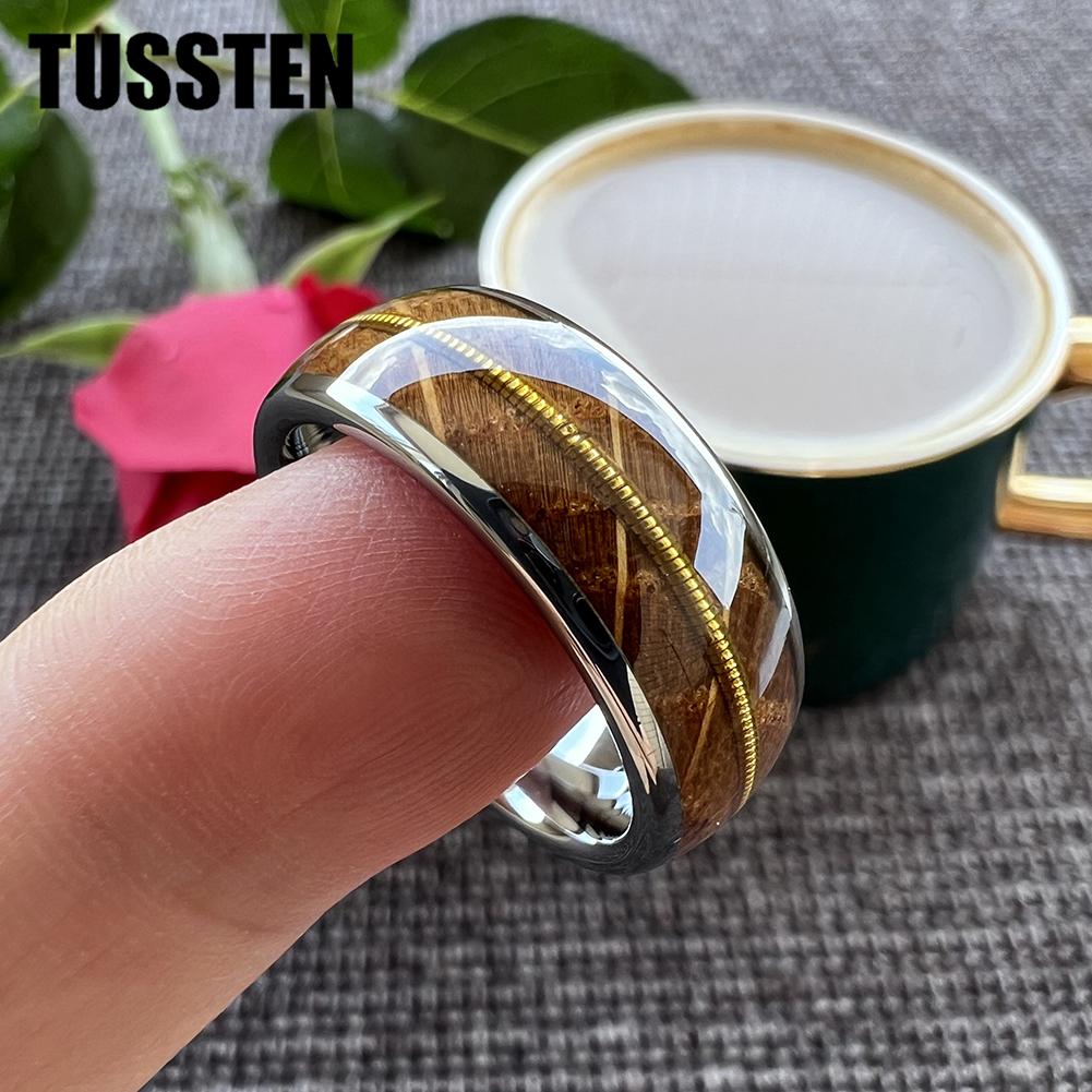 TUSSTEN 8mm Men Women Tungsten - Musical Instrument Logo review and price