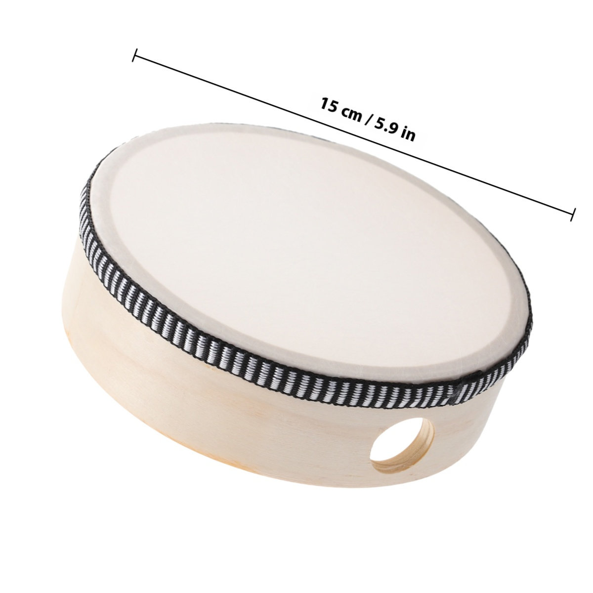 Natural Wooden Tambourine Smal - Musical Instrument Tambourine review and price