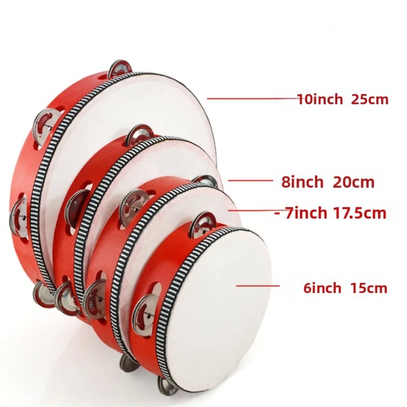 4/6/8/10 Inch Hand Held Drum M - Musical Instrument Tambourine review and price