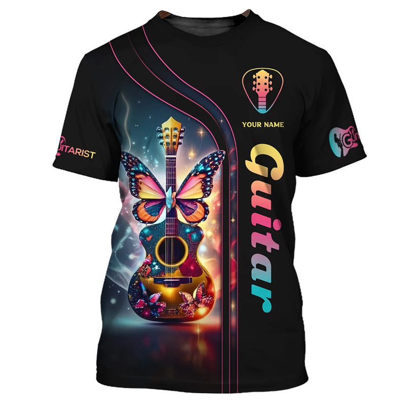 Fashion Guitar Bass 3D Print T - Musical Instrument With Names review and price