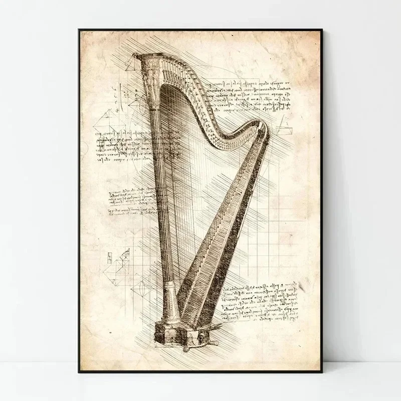 Inspired Sketch Canvas Paintin - Musical Instrument Photo review and price