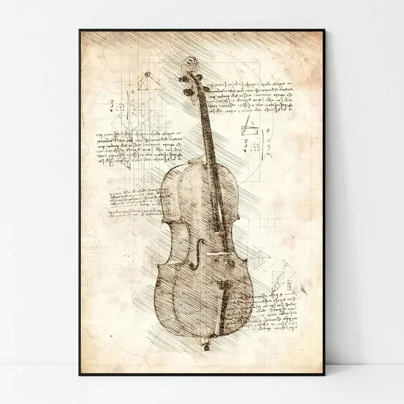 Inspired Sketch Canvas Paintin - Musical Instrument Photo review and price