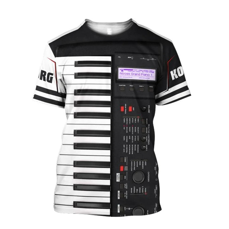 Piano Music 3d Print T Shirts  - Musical Instrument Japan review and price