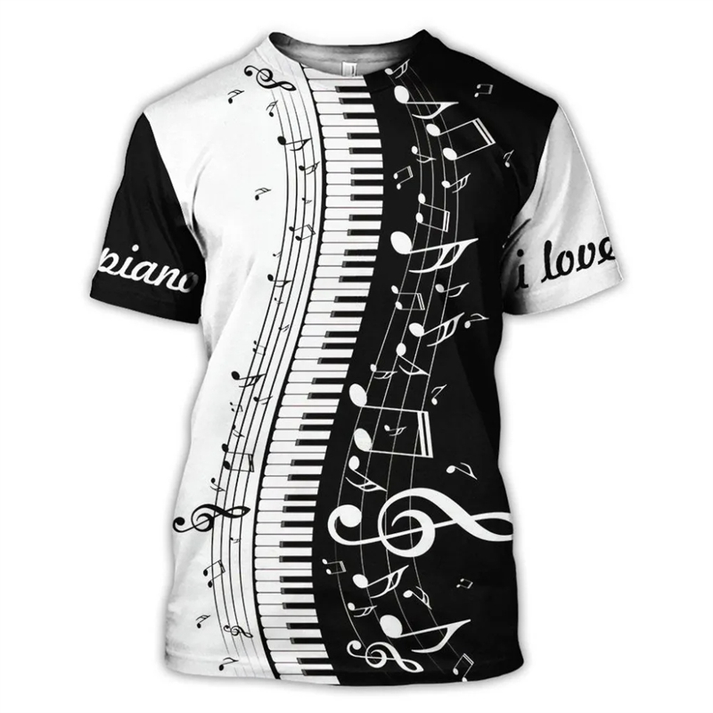 Piano Music 3d Print T Shirts  - Musical Instrument Japan review and price