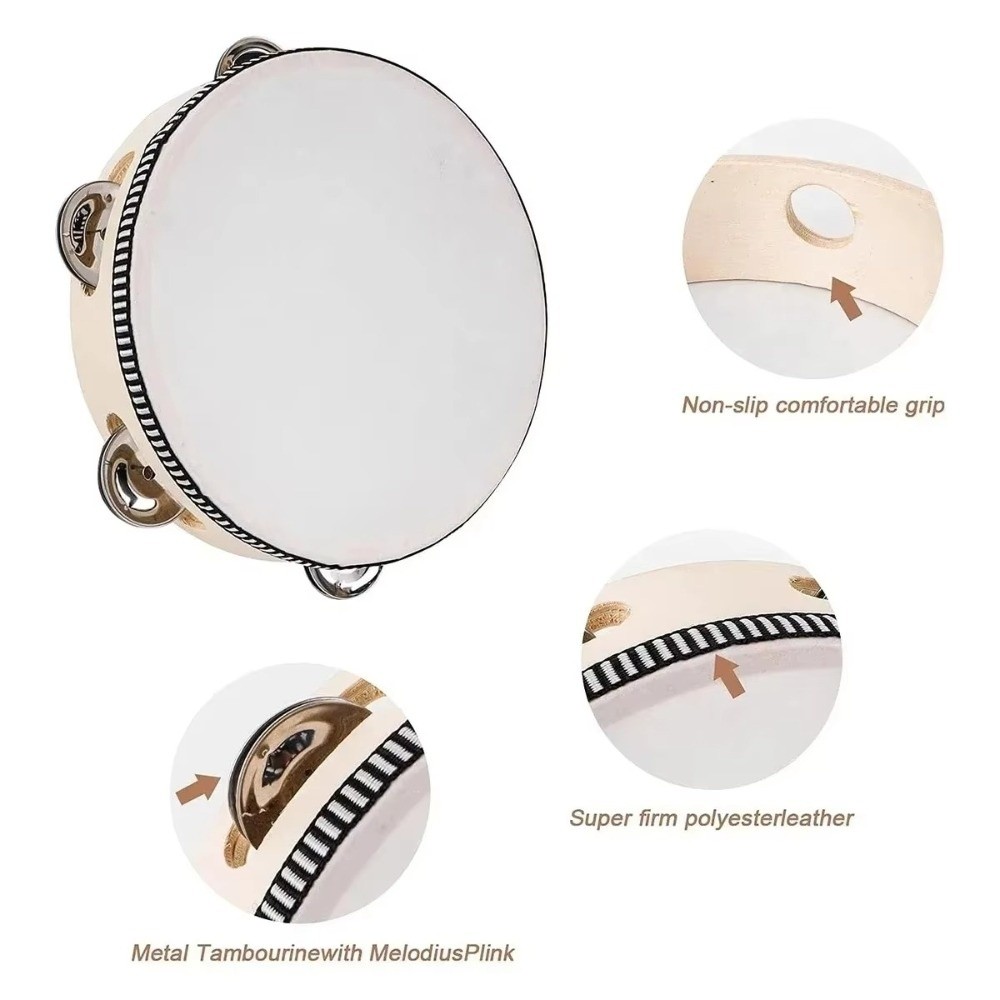 4/6/8/10 Inch Hand Held Drum W - Musical Instrument Tambourine review and price