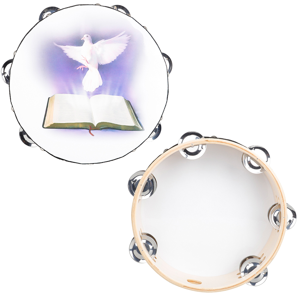8 Inches Tambourine Peace Pige - Musical Instrument Tambourine review and price