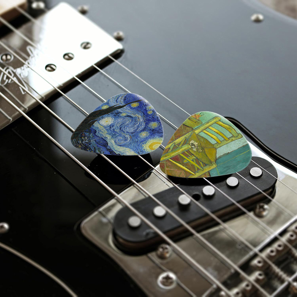 12pcs/Set Van Gogh Themed Guit - Musical Instrument Photo review and price
