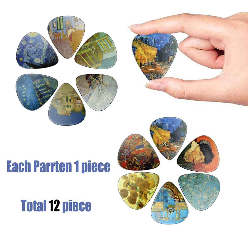 12pcs/Set Van Gogh Themed Guit - Musical Instrument Photo review and price