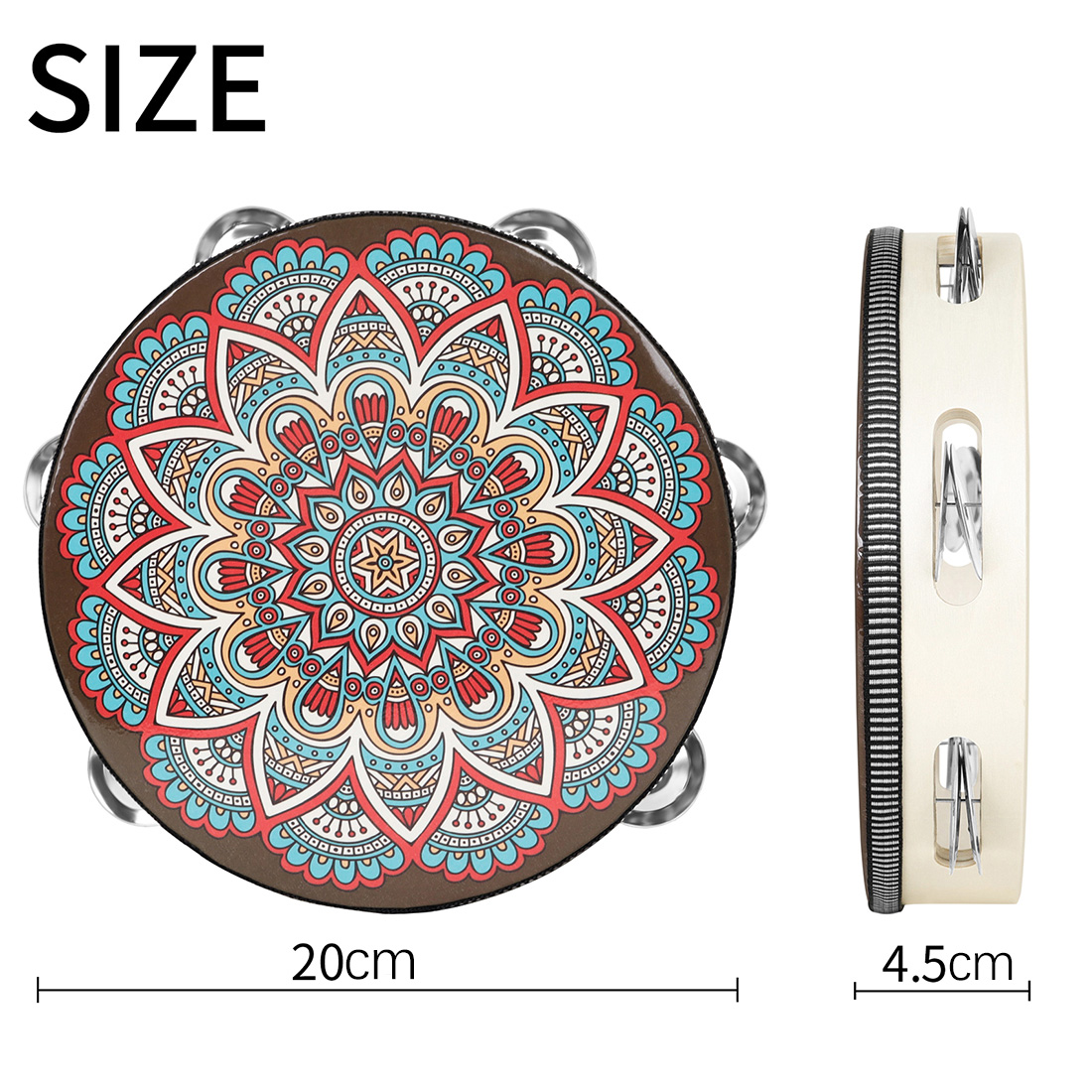 IRIN 8Inch Single Row Ancient  - Musical Instrument Tambourine review and price