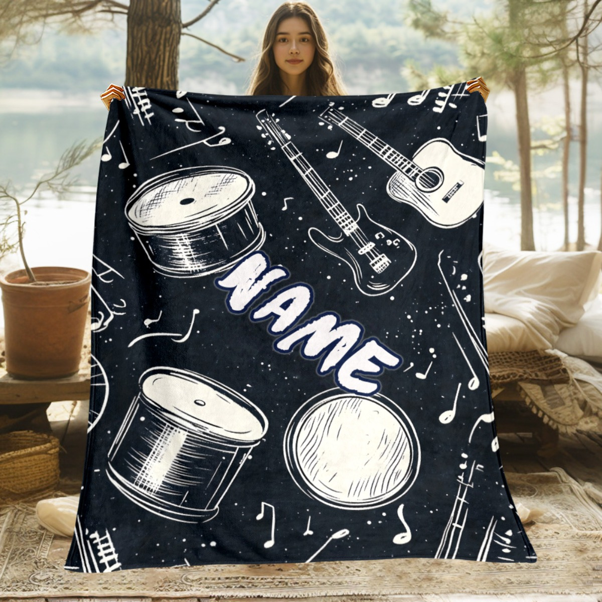 Personalized Music Lover's Bla - Musical Instrument With Names review and price