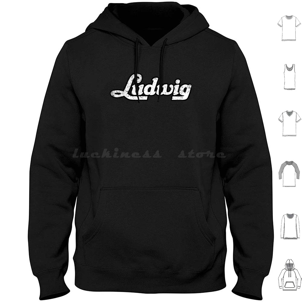 Grunge Ludwig Drums Logo Hoodi - Musical Instrument Logo review and price