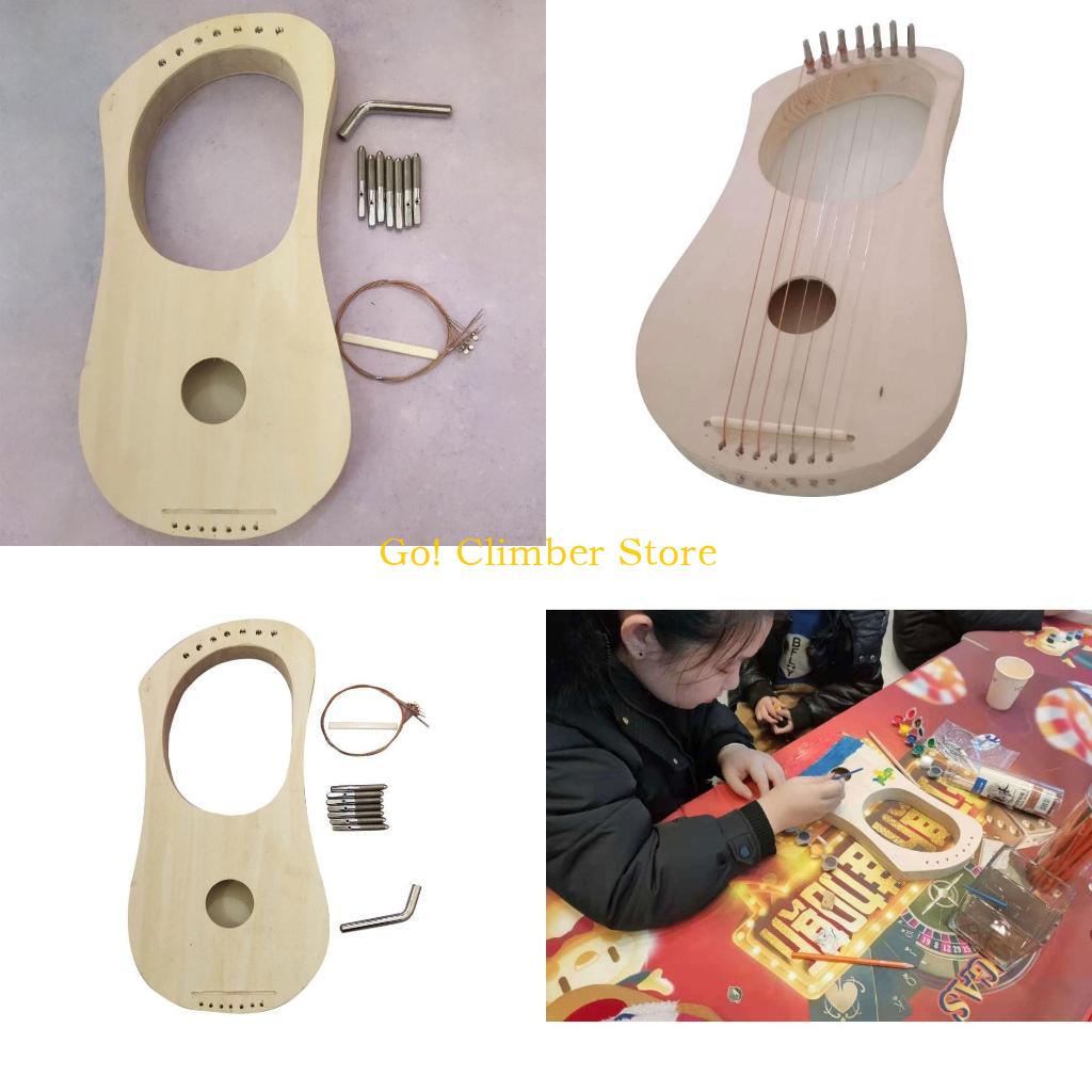 Q84C 7 Strings Lyre Harp DIY K - Musical Instrument Photo review and price