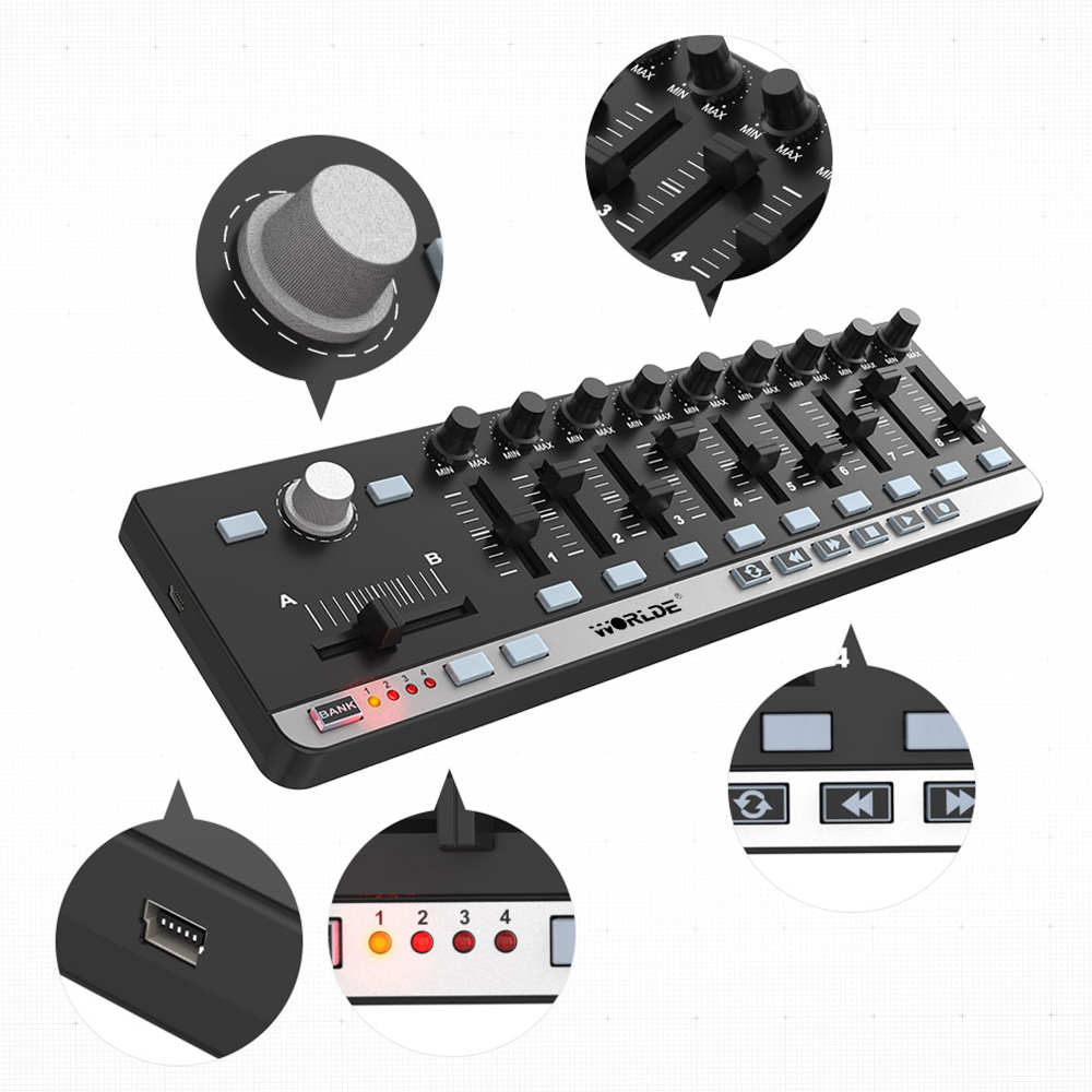 Worlde MIDI Controller EasyCon - Musical Instrument Synthesizer review and price